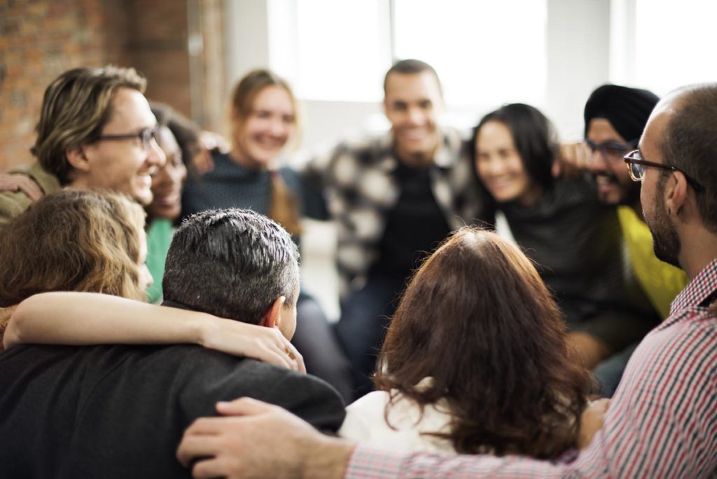 photo of people from Alcoholics Anonymous organization during therapy