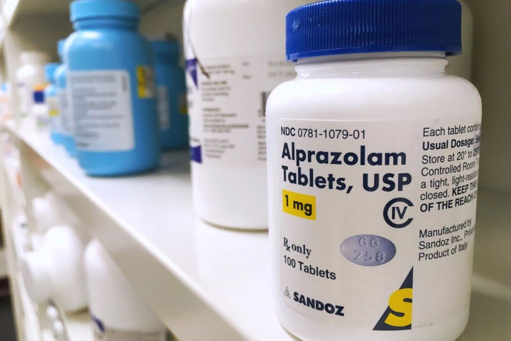 photo-of-xanax-bottle-on-shelf-which-is-a-popular-drug-to-abuse-and-has-street-value