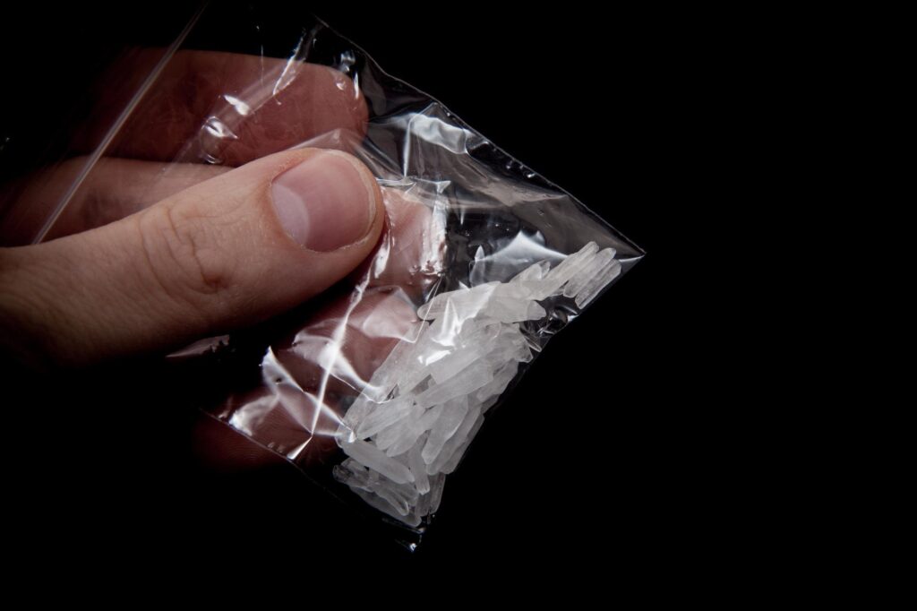 Crystal meth in its street presentation; highly-addictive substance; call us today to get help.