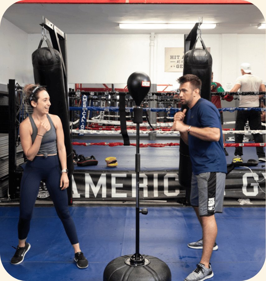 A couple of our patients at a local boxing gym in Orange County.