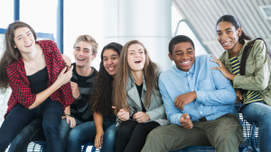 Young adults participating in outpatient mental health treatment group therapy session in Orange County, California